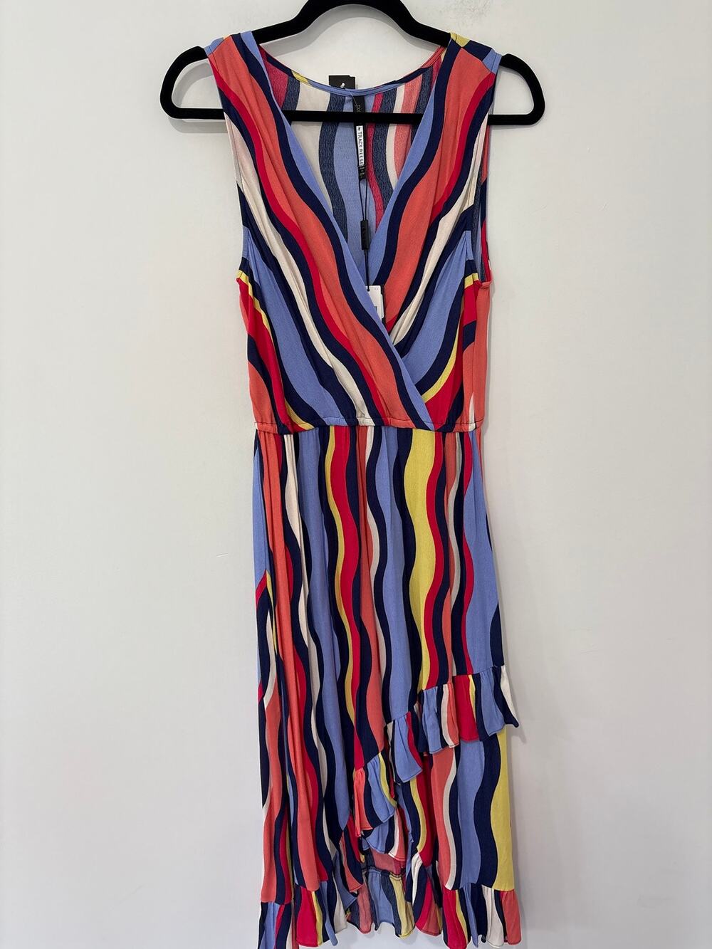 NWT Plenty by Tracy Reese Midi Dress Wavy Stripe Size S